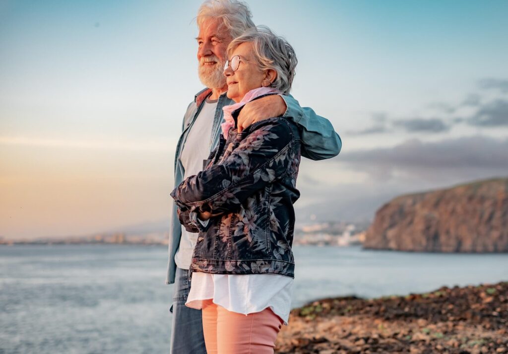 Couple taking in the views on a nature walk