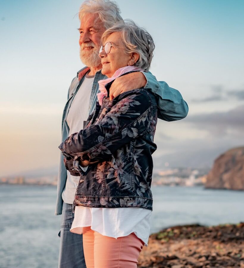 Couple taking in the views on a nature walk